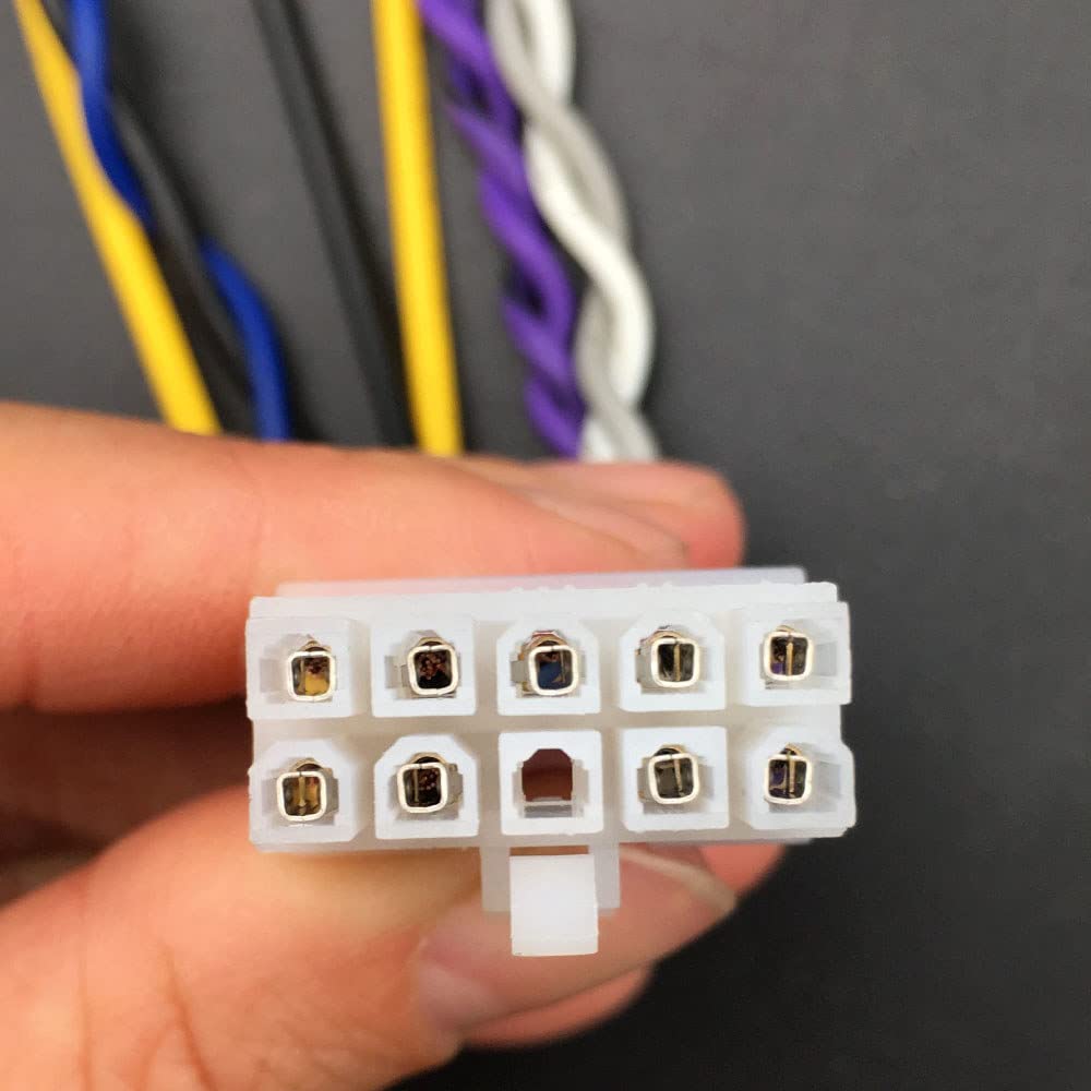 Pioneer TS-WX1210A TS-WX1010A TS-WX300A TS-WX300A TS-WX300A TS-WX300TA 01.45-18200-A01 10 Pin Power Harness Plug RCA White