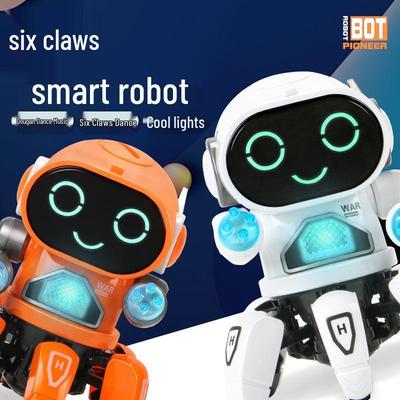 Electric Six-Claw Dancing Octopus Robot Toy with Lights and Music for Kids