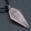 1 szt. Energia Kamień Naturalny Stożek Naszyjnik Wisiorek, Geometryczny Styl Reiki Uzdrowienie Kryształowy Wisiorek Naszyjniki dla Kobiet Mężczyzn Świąteczna Biżuteria Prezenty
