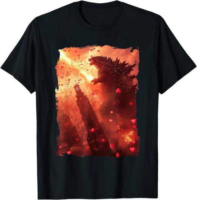 Vintage Kaiju Valentine Japanese Monster Heart Art Lover Graphic T Shirt S