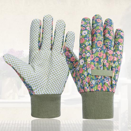 Gartenhandschuhe mit Blumenmuster, durchstichfeste Schutzhandschuhe, wasserdichte Anti-Rutsch-Handschuhe, Geschenk für Frauen, Hobbygärtner