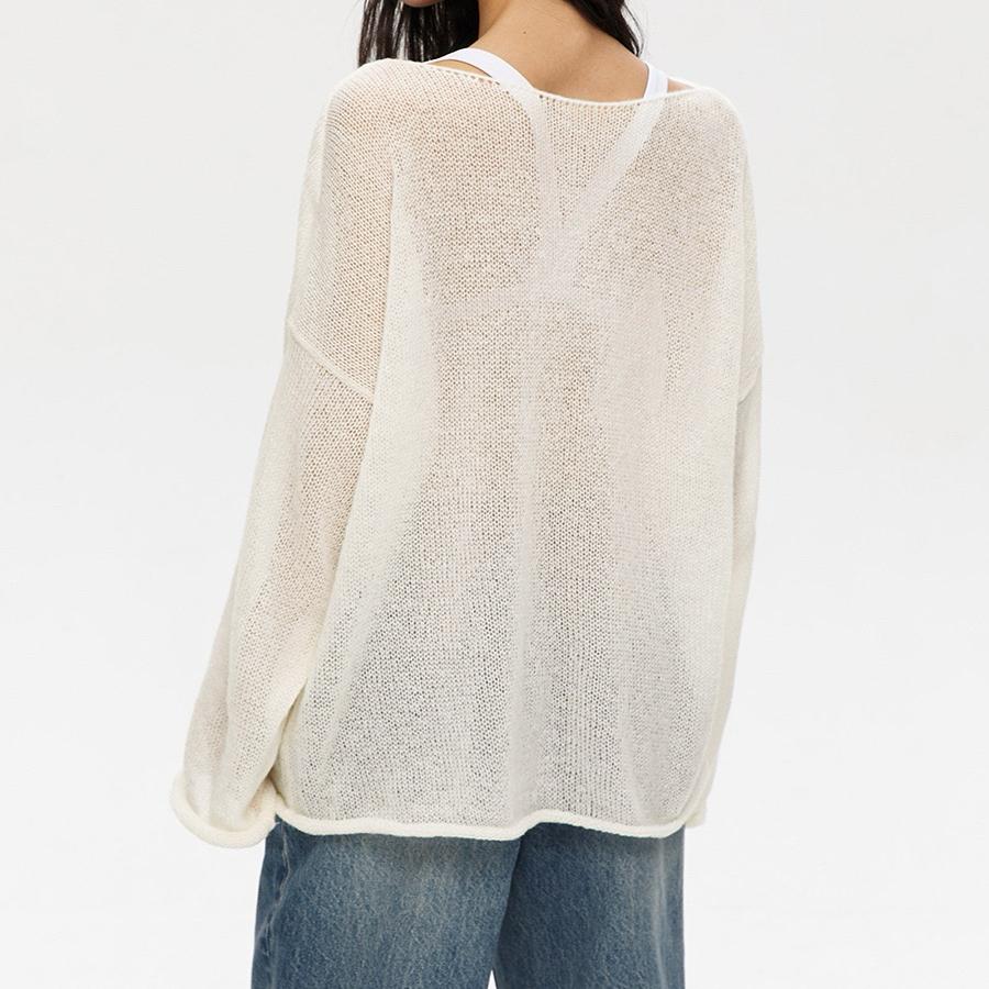 Ženy Dlouhý rukáv Průhledné Dámské Svetry Jaro Podzim Duté Ležérní Pletený svetr Tenký svetr s kulatým výstřihem Topy Elegantní jednoduchý úplet