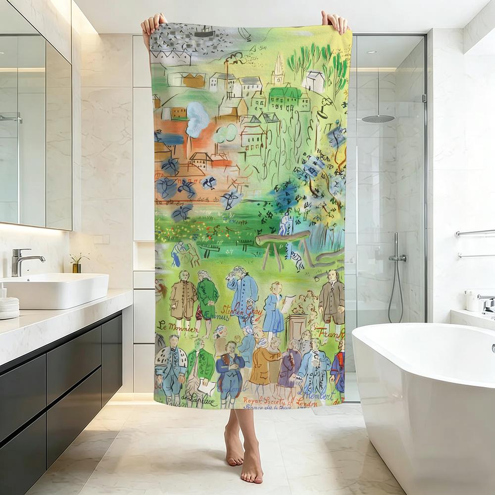 Bright R-Raoul DufyS Towel Five-Star Hotel Quality Eco-Friendly Ultra Soft Thick Towels & Beach Towels