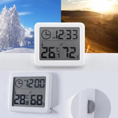 Multifunktions-Thermometer Hygrometer Automatische elektronische Temperatur-Feuchtigkeitsüberwachungsuhr 3,2 Zoll großer LCD-Bildschirm