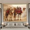2D Desert Kamel Wandteppich, Realistisches Arabisches Dromedar Wandbehang für Wohnzimmer Schlafzimmer Boho Dekor