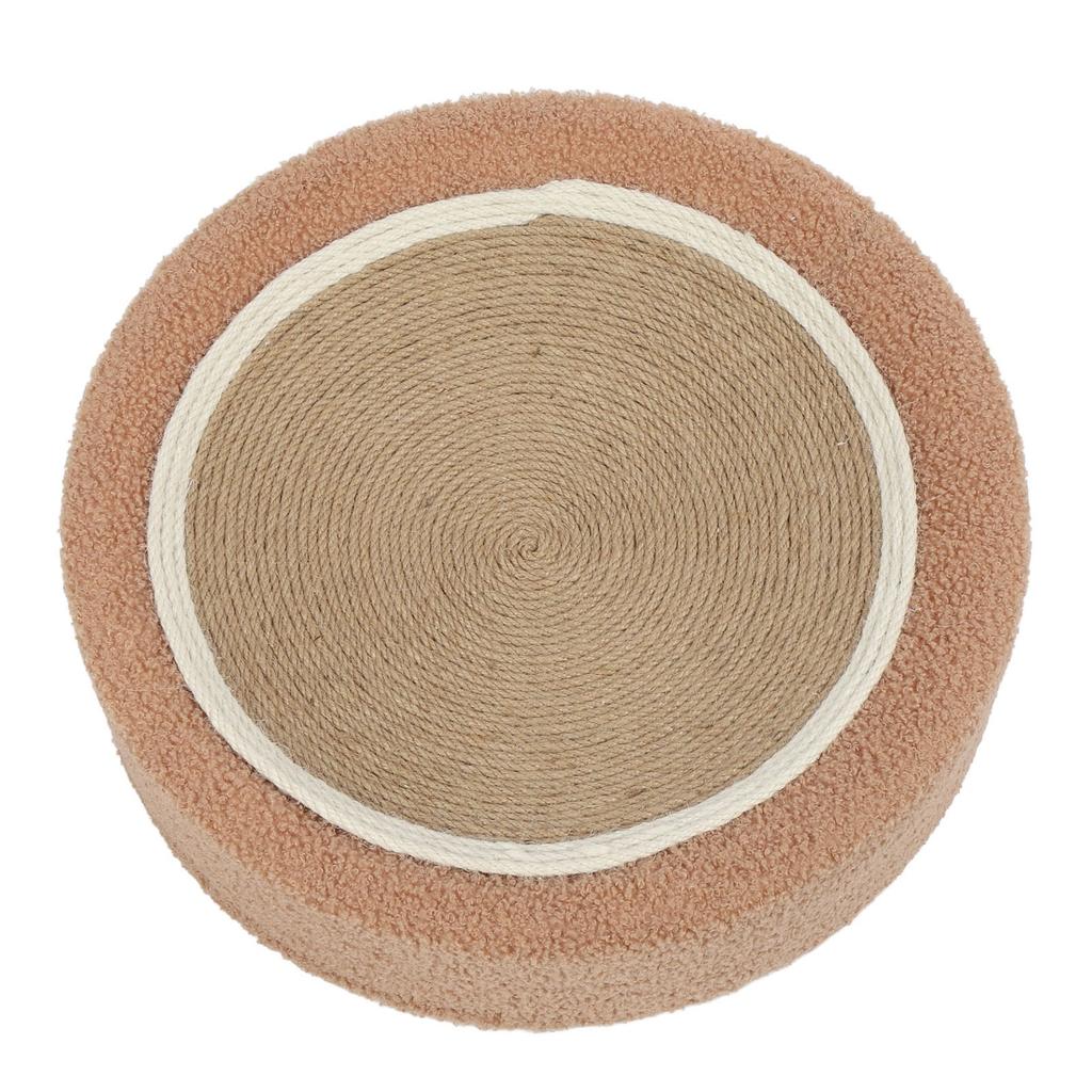 Round Cat Scratcher Ergonomic Cat Scratching Lounge Bed Sisal Cat Scratch Pad for Indoor Cats Claw