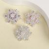 Light Luxury Rotatable Snowflake Brooch Sparkling Zinc Zinc Alloy Zircon Badge  Wedding