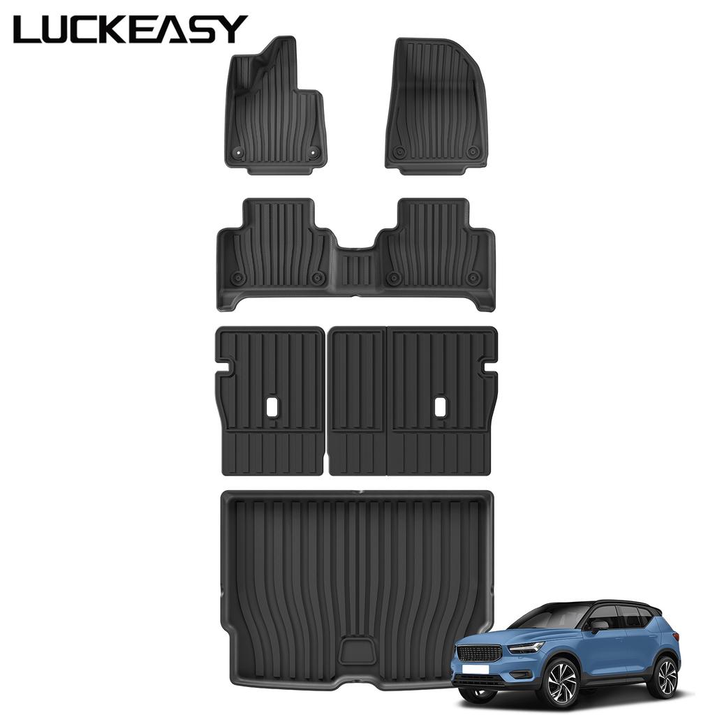for Volvo EX30 2026 2026 Car Floor Mats Cargo Liner Trunk Pad TPE 3D Foot Mat Backrest Liner Waterproof Accessories Black
