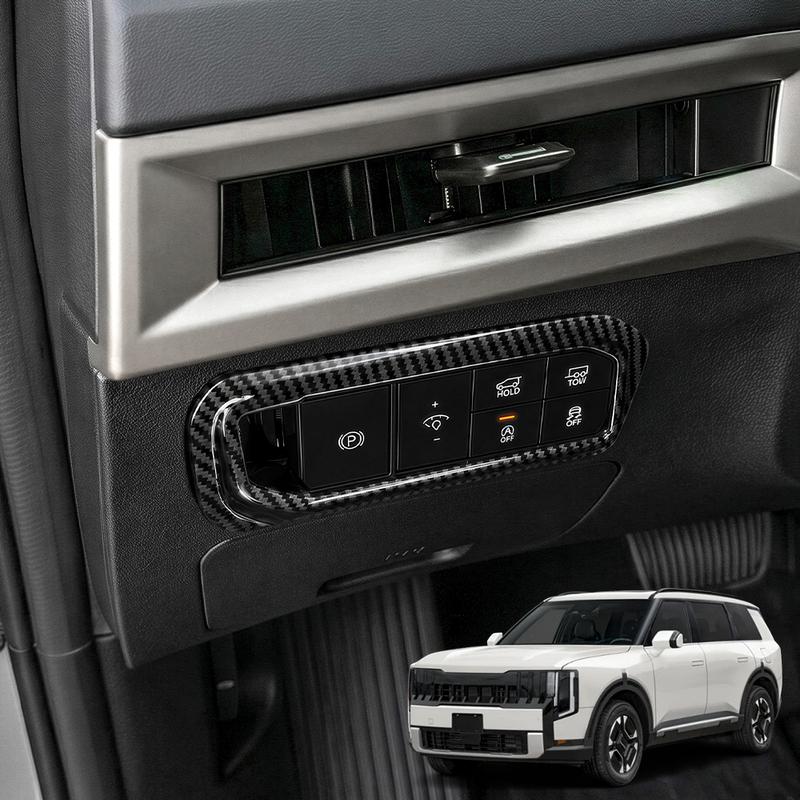 For Kia Telluride 2027 Car Tuning Carbon Fiber Car Front Lamp Adjusting Part Cover Trim Interior Accessories Left-hand Drive