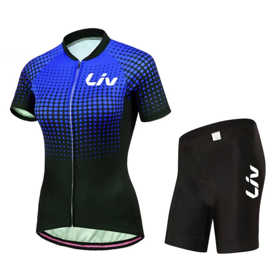 Summer Cycling Suit Set for Women Short Sleeved Jersey Quick Drying Breathable Road Bike Bib High Elasticity Sports Shirt
