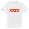 Accept Band Logo Short Sleeve T Shirt For Men White XL Newest T Shirt