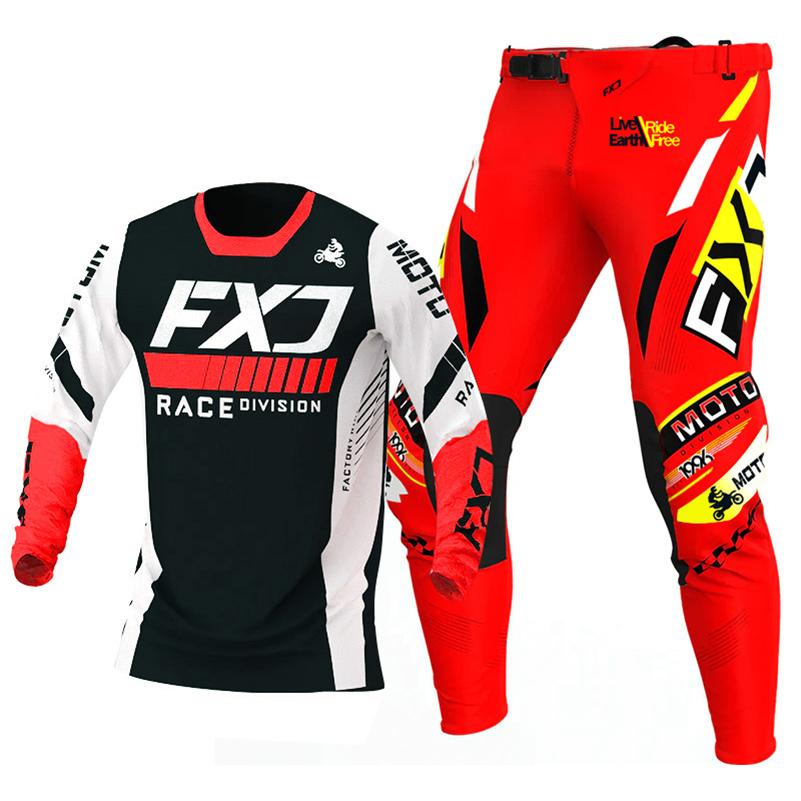 Set di abbigliamento da motocross per bambini 4 5 6 7 8 9 10 11 12 13 anni Ragazzi Bambino Motociclista Ragazzo Ragazza Maglia Pantaloni Kit tuta da corsa Fuoristrada Enduro MX MTB