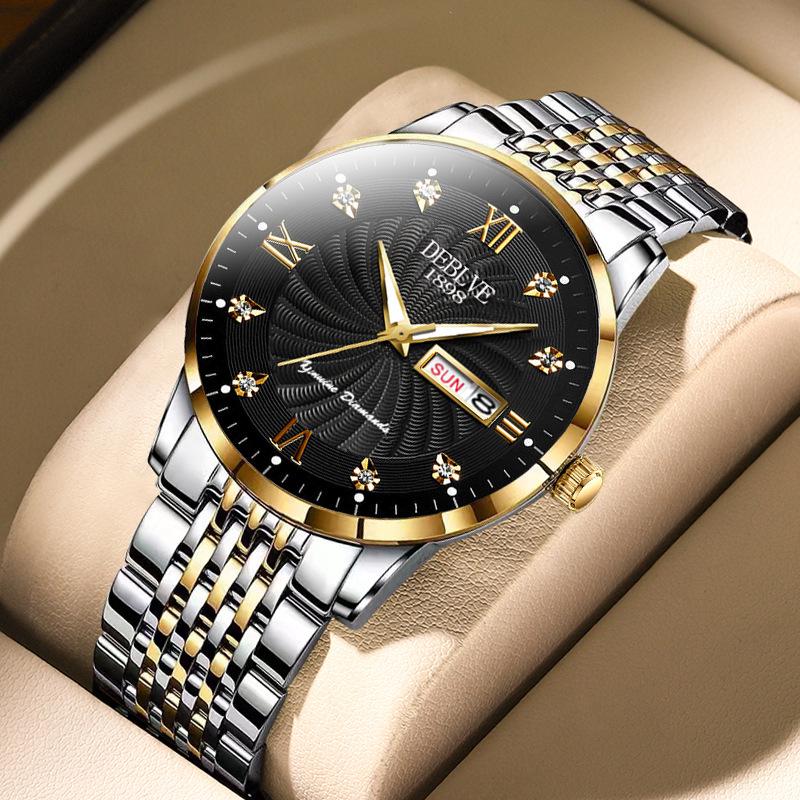 

Мужские водонепроницаемые люминесцентные часы высокого класса с автоматическим механизмом и календарем