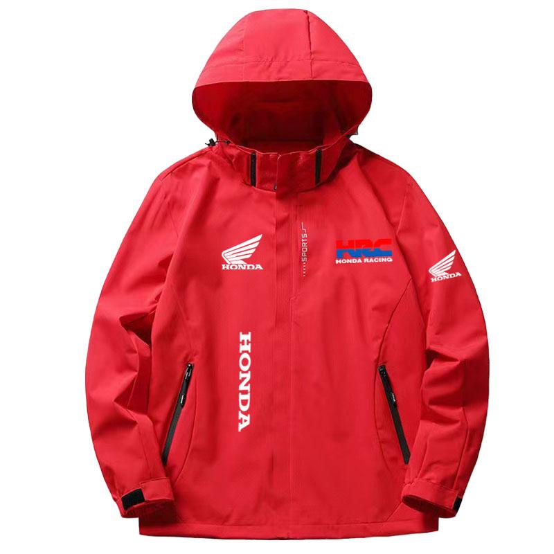 HONDA 2025 Spring/Summer Outdoor Jacket - Men's and Women's Racing Windproof and Waterproof Three-in-One Hat - Detachable PPQ Coat