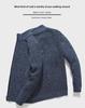 Men's Autumn/Winter Plus Velvet Zipper Knitted Cardigan Jacket with Stand Collar and Solid Color