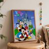 Disney Oil Painting Mickey Friends Handmade Diy Art Painting Home Decoration