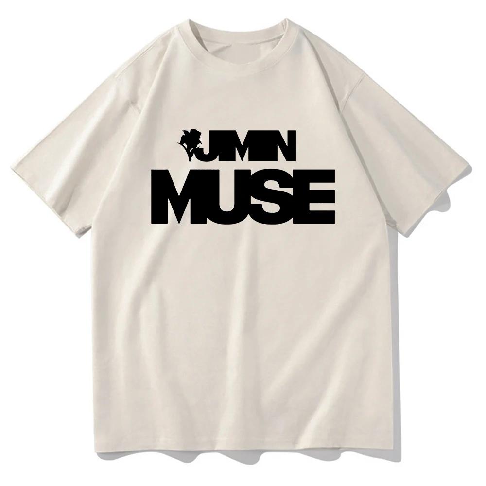 Jimin Muse Who T Shirt New Fashion UnisexWomen Letter Print Is My Heart Waiting for Tshirt Unisex Vintage Tees Shirts Korea