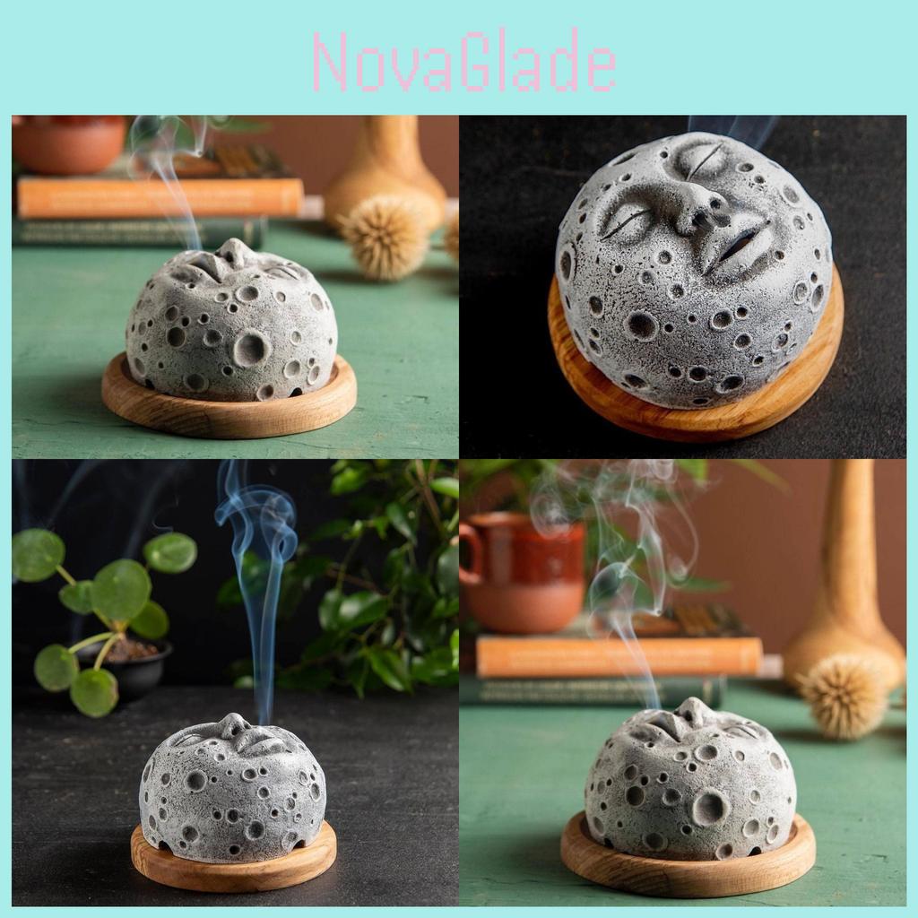 Modern Minimalist Moon Incense Burner Unique Resin Home Dcor Aromatherapy Gift