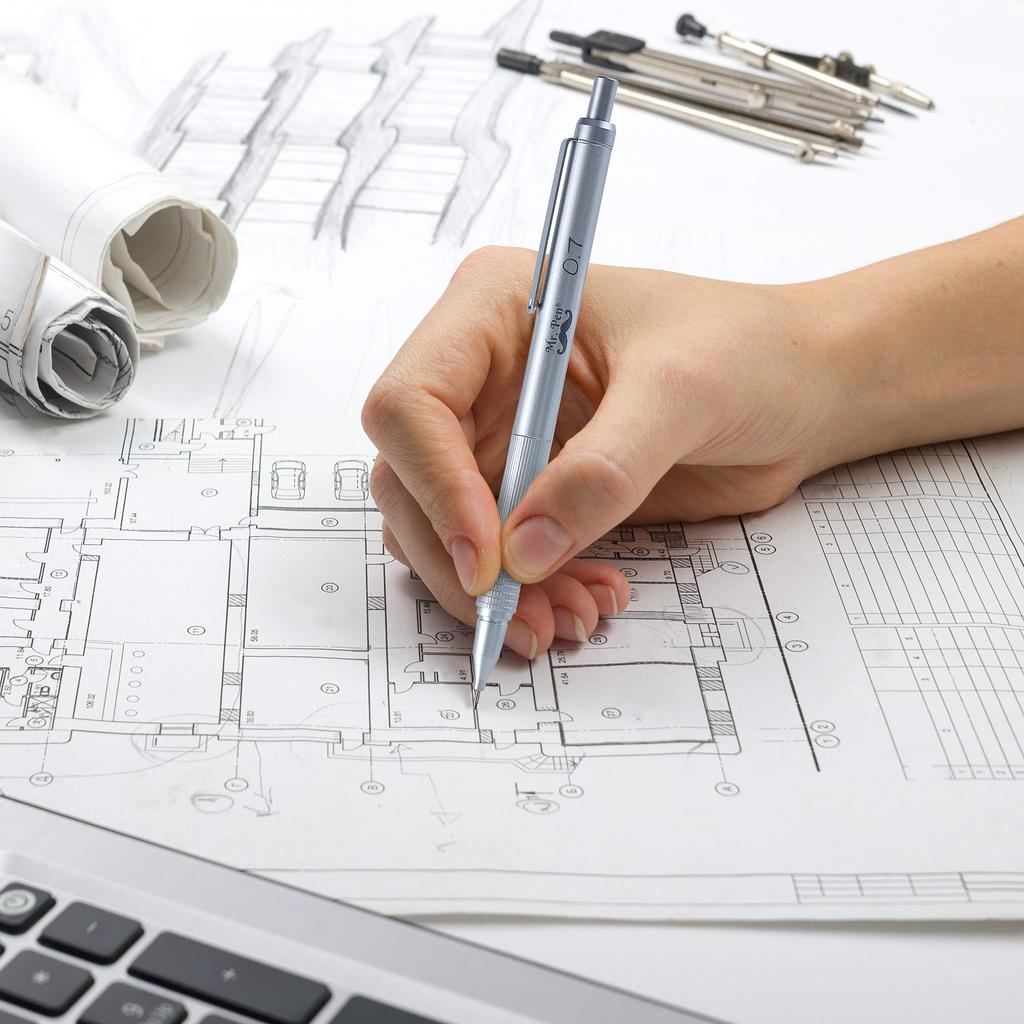 Pen Mechanical Pencil Metal Mechanical Drawing Artist Sketching Lead Mechanical Drawing Pencil Mr. - 0.7 Pencil, Pencil, Pencil, Pencil, Pencil,