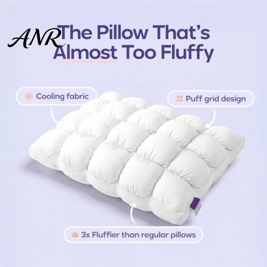 Comfortable Head Cushion Puff Cooling Pillow, Soft Breathable Quilted Sleeping Machine Ventilated Sleep Pillow Washable, Fluffy Cloud-like for