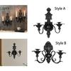 American retro black wall-mounted candlestick, background wall decoration, candle cup, garden wall hanging item, candle stand