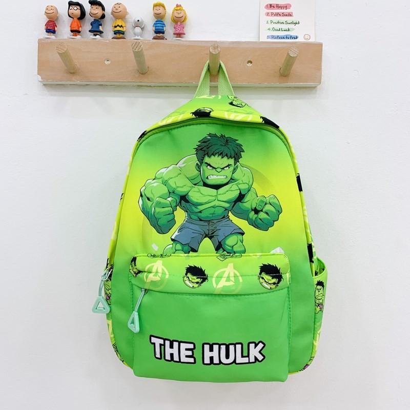 

America Hulk Captain Batcartoon Printed Children Backpack зелёный
