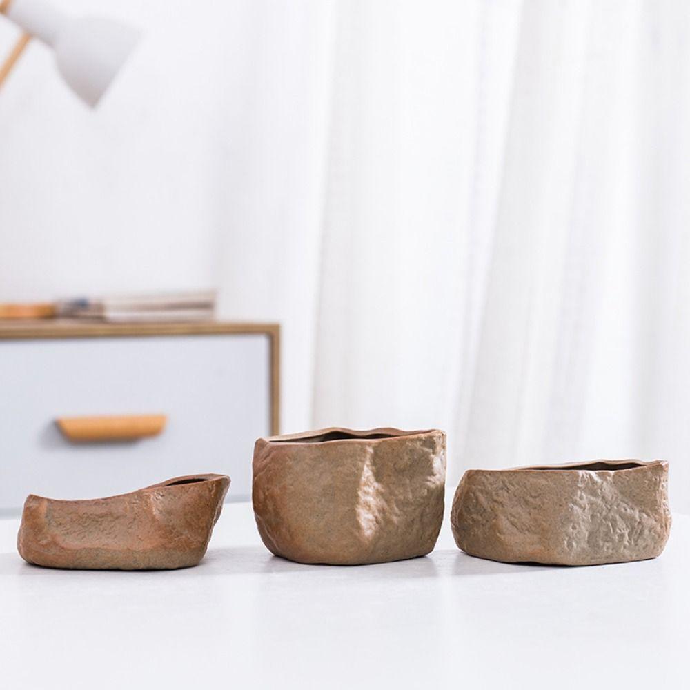 Wear Resistant Succulent Plant Pots Ceramic Plants Growing Container  Home Decoration