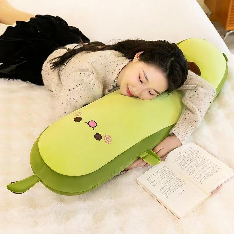 Avocado long throw pillow bed hugging legs sleeping doll super cute plush toy rag doll