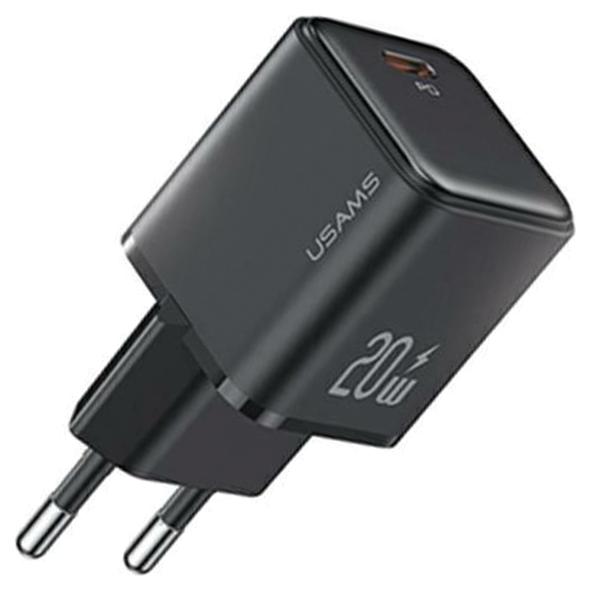 Usams Ład. Siec. 1Xusb-C Pd20W(Only Head) Pd3.0 Fast Charging Czarny/Black X-Ron Series Cc183Tc01 (Us-Cc183)