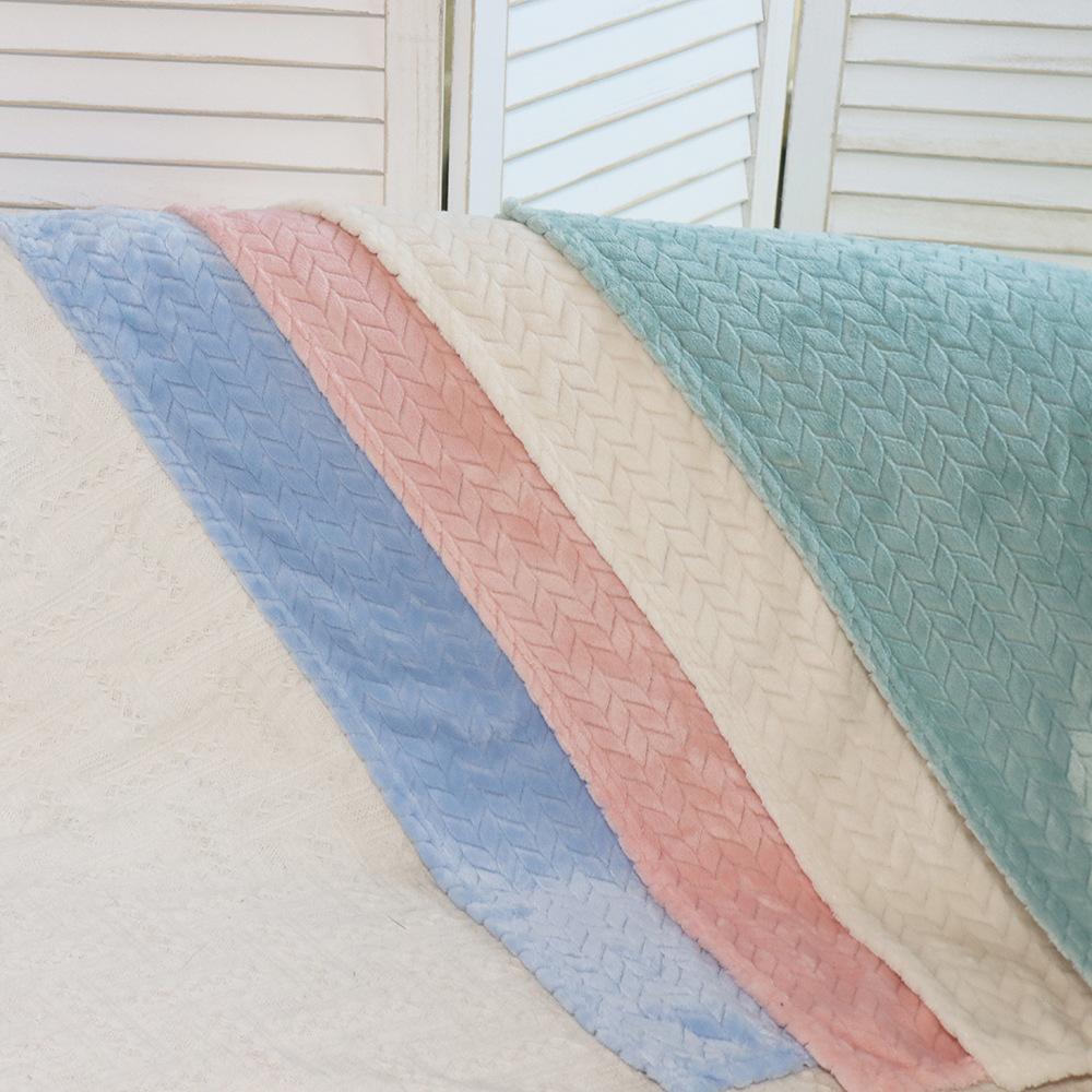 Wheat Fringe Fleece Small Blanket Pet Blanket Cat Cover Blanket Nest Cushion Dog Warm Cover Blanket Coral Fleece Blanket Thickened Blanket