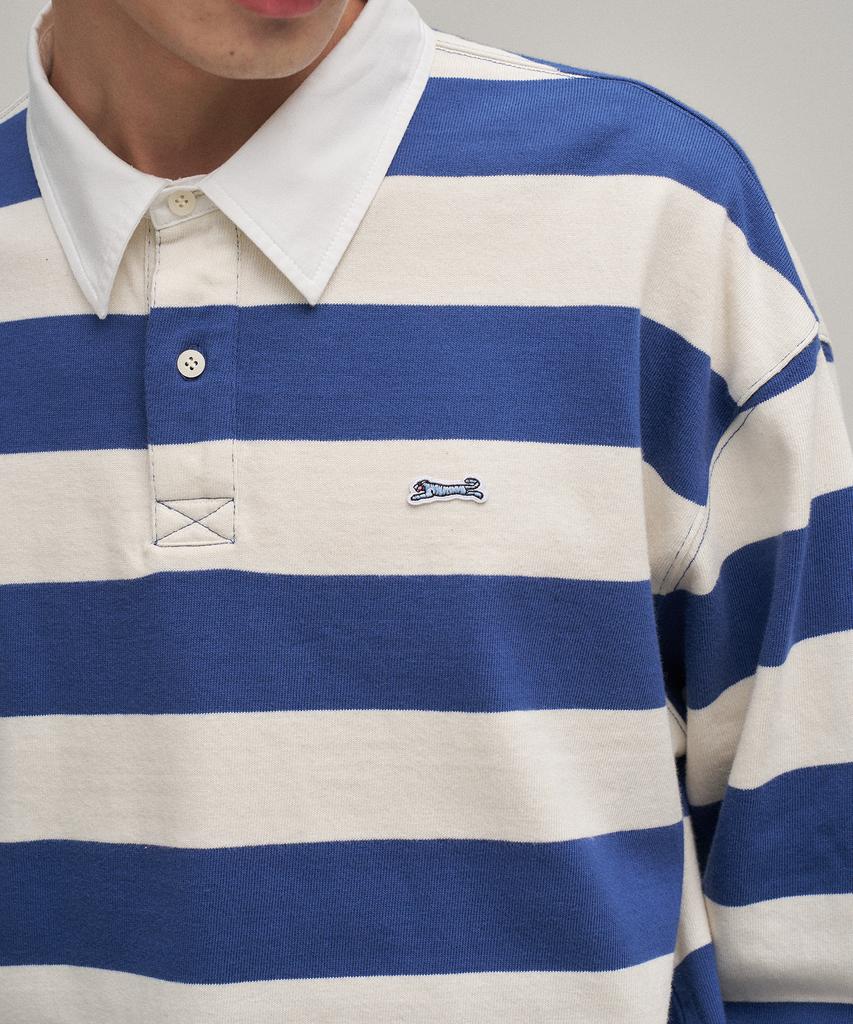 LE TIGRE Rugby Stripe Longsleeve T-Shirt (Ecru-Blue)