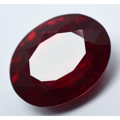 RUBI VERMELHO NATURAL Formato Oval 30,20 Ct CERTIFICADO Tamanho do Anel Gema Solta