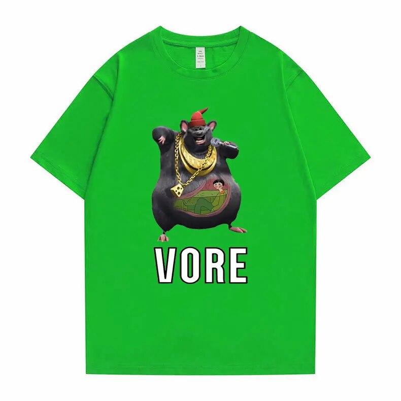 Funny Mouse Hip Hop Rap Biggie Cheese Vore T Shirt Unisex Women Harajuku Oversized EU Size T-shirts Unisexs Fashion Brand Tshirt Tops