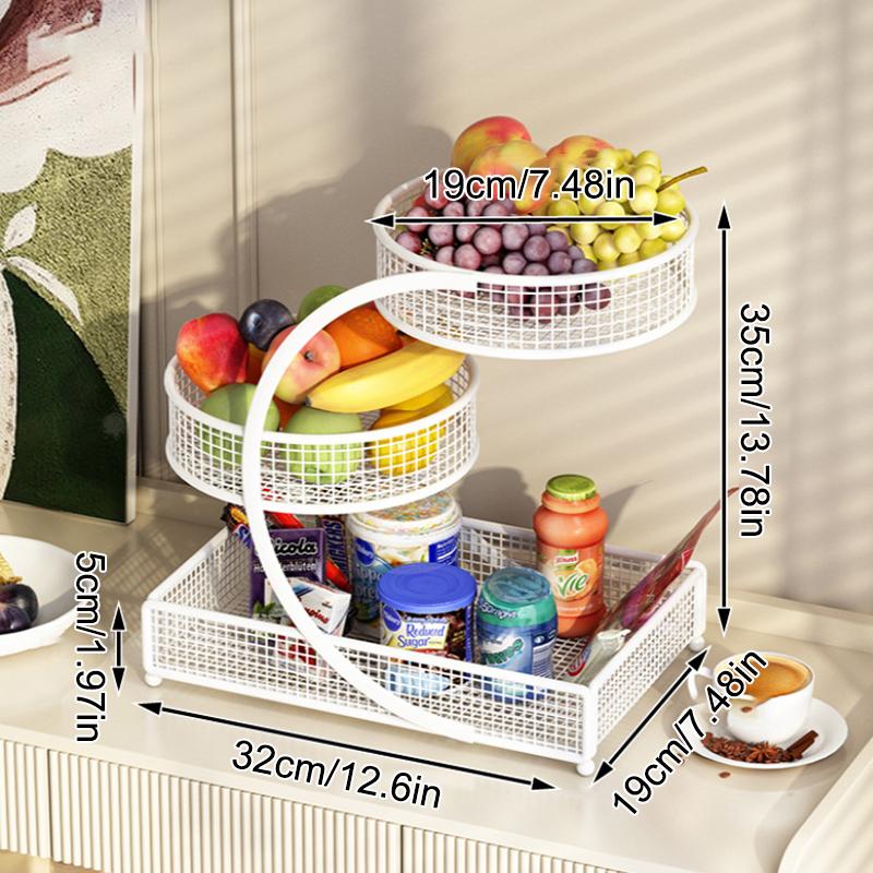 Многоуровневая полка для хранения косметики, настольный органайзер, кухонный органайзер для овощей и фруктов, настольная стойка для хранения одежды в общежитии белый