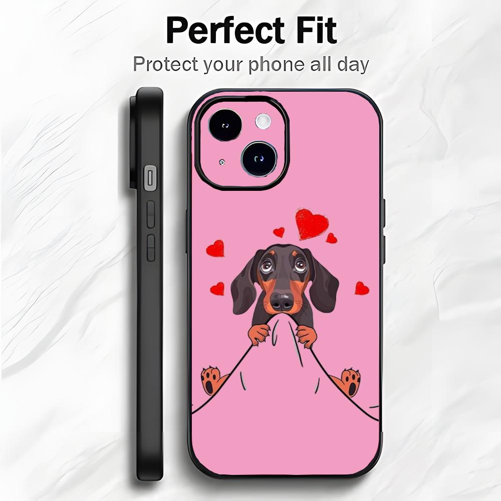 Cute Pet Dachshund Art Phone Case Phone Case Soft Packaging Lightweight For iPhone17 16 15 14 13 12ProMax
