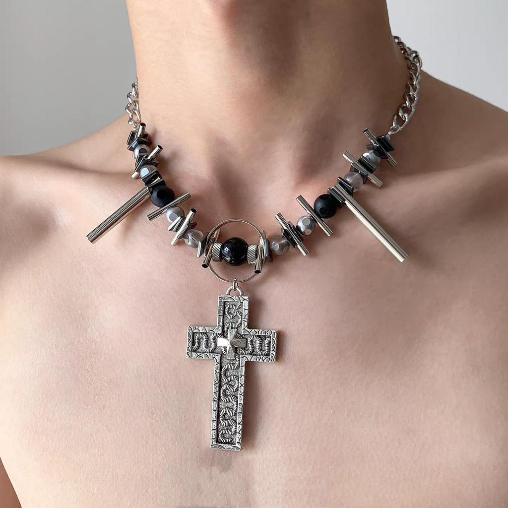 Starburst Double Layer Men's Necklace: Trendy, Light Luxury Hip Hop Style, Unisex Clavicle Chain