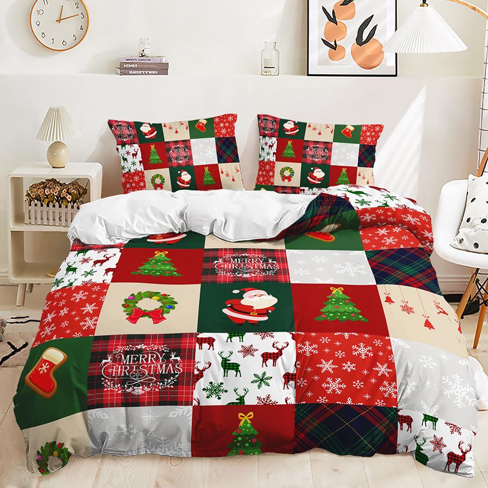 Three-Piece Christmas Quilt Set Two-Piece Bedding Set