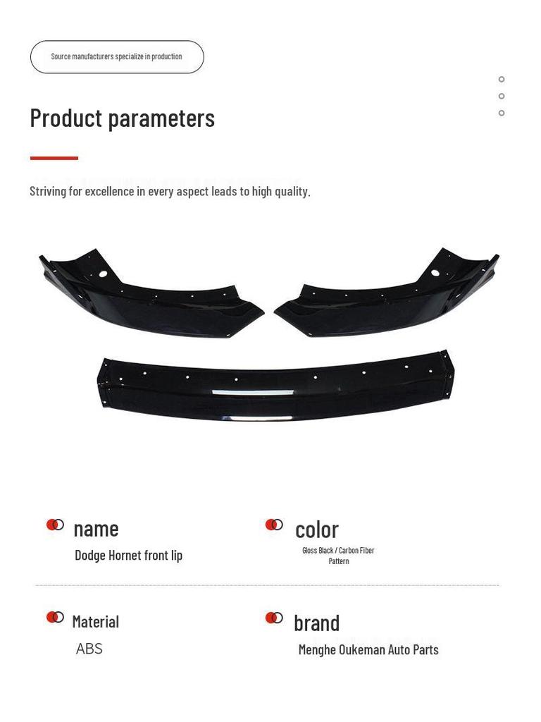 23-24 Dodge Hornet GT Front Lip Spoiler Diffuser
