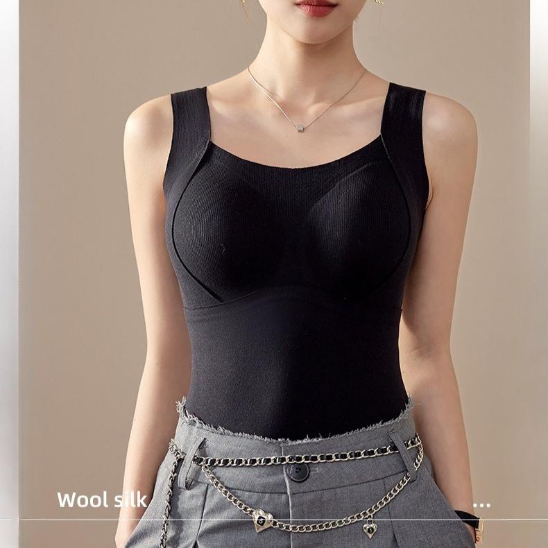 

Женский терможилет с самоподогревом, со встроенным бюстгальтером, бесшовный, для многослойной носки M