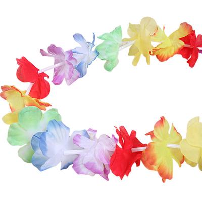 10Pcs Hawaiian Flower Leis Garland Necklace Fancy Dress Party Hawaii Beach Fun