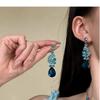 Elegant and sophisticated blue cubic zirconia necklace, perfect for a birthday or formal occasion, a clavicle chain, a necklace accessory