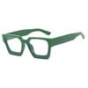 Retro Square Anti-Blue Light Glasses Men Plastics Frame Reading Glasses Myopia Flat Mirror Eyeglasses Eyewear