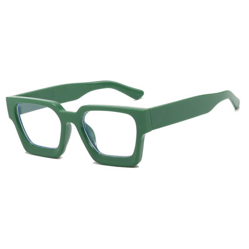 Retro Square Anti-Blue Light Glasses Men Plastics Frame Reading Glasses Myopia Flat Mirror Eyeglasses Eyewear