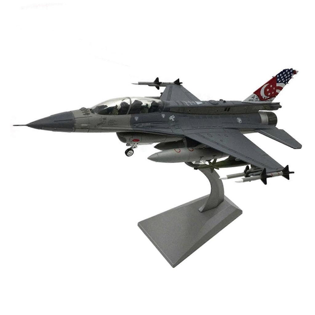1:72 Scale F-16D Attack Plane Metal Die-Cast Airplane, Includes Alloy Stand for Commemorate Collect