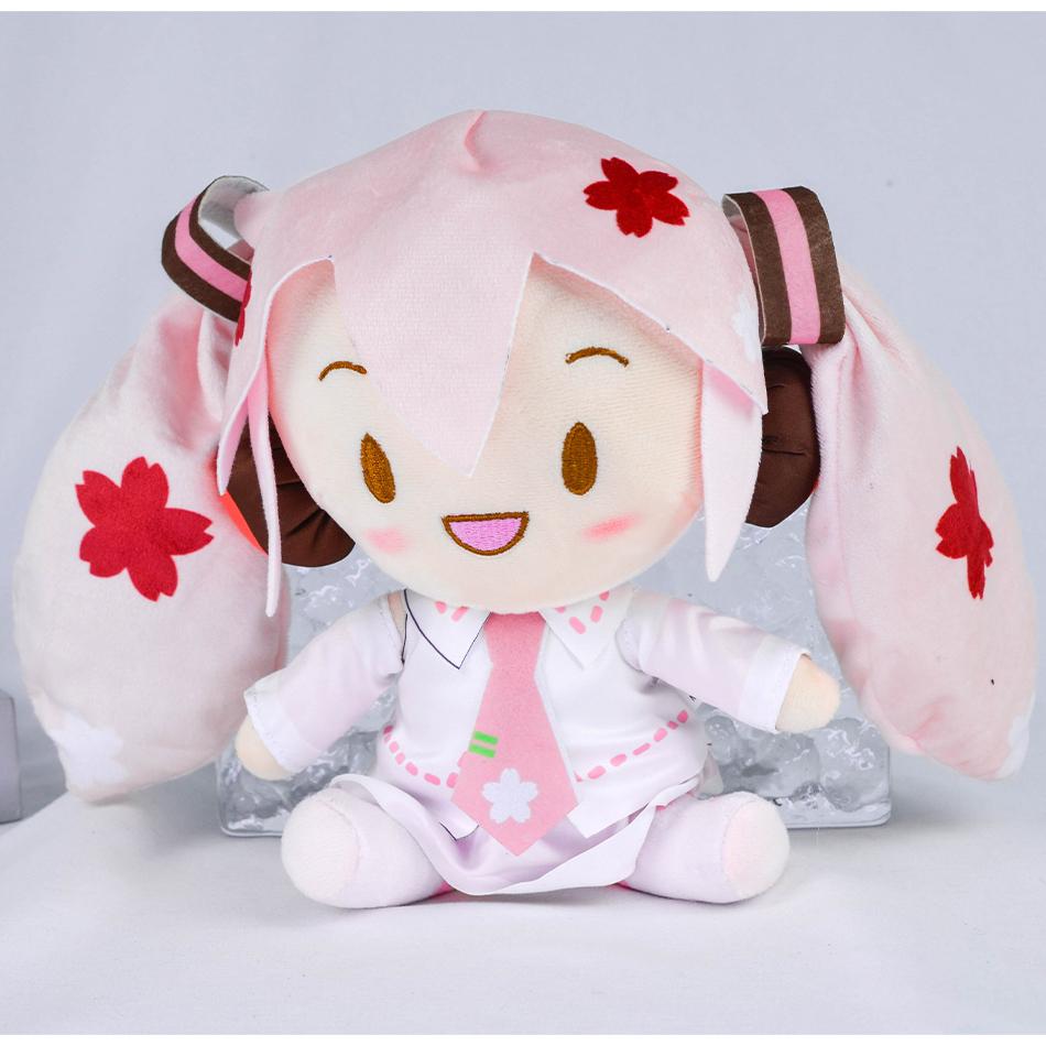 Non-Toxic Adorable Hatsune Miku Plush Fluffy Anime Stuffed Doll With Signature Pigtails Cuddly Figure For Collectors & Gift Giving