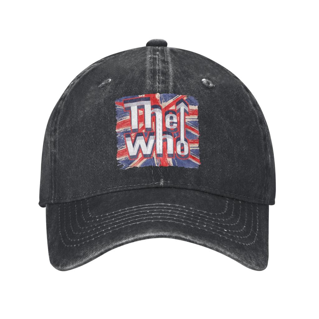The Who Band Sun Baseball Cap  Vintage Men Adult Washed Trucker Hat Hot Sale Print Tennis Skate Baseball Caps Birthday Present