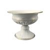 Spacious Wide Antique Metal Planter Small Urn Flower Pot Pedestal Vases For Florals Arrangements And Decors Gift