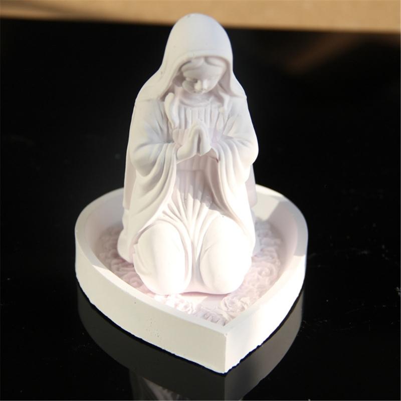 Heart Silicone Tray Mold Heat Resistant Easy Demolding Heart Plate Silicone Mould For Rosary Stand Soap Jewelry Tray