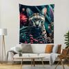 Jungle BlueEyed Leopard Digital printing polyester wall tapestry suitable for use in living rooms bedrooms offices bars party