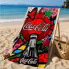 Coca-Cola Artwork Design Strandtuch, Schnelltrocknend, Pflegeleicht, Geeignet für Fitness und Strandurlaub, Sport-Essential